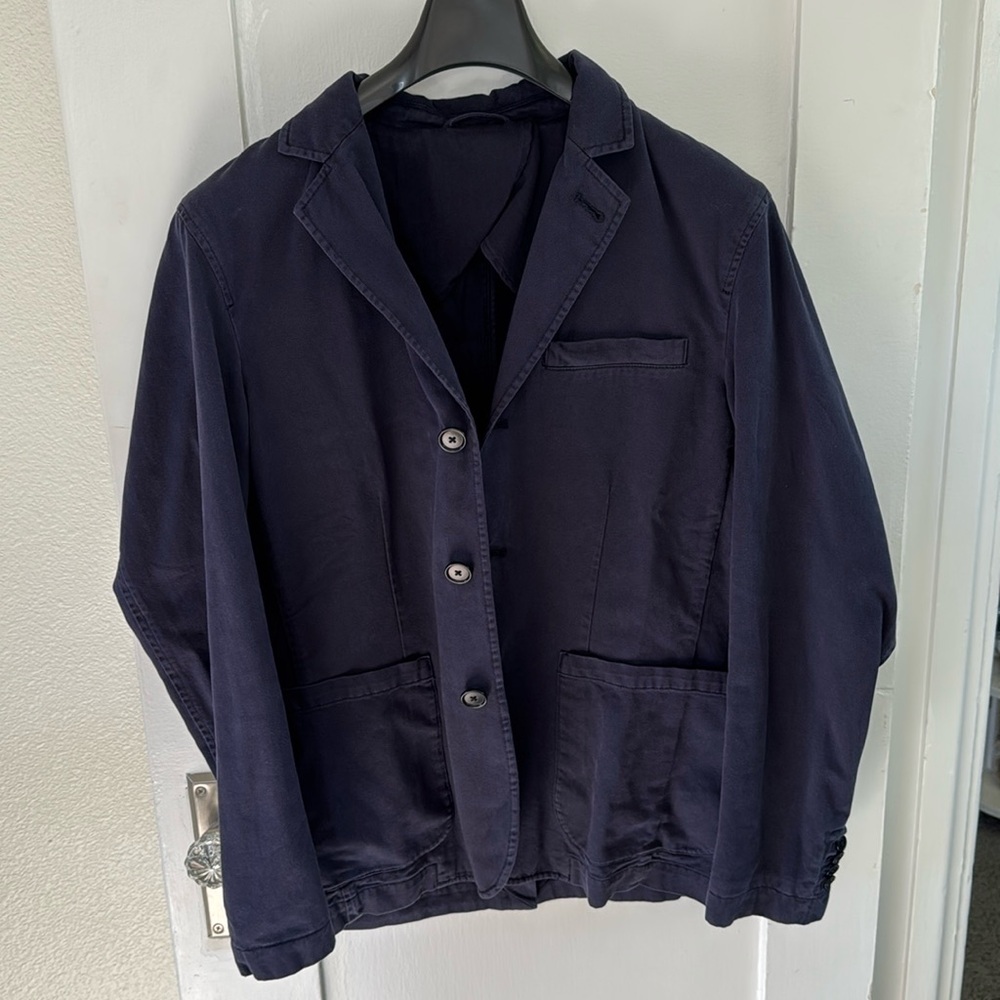 Mill Blazer in Vintage Wash Chino navy